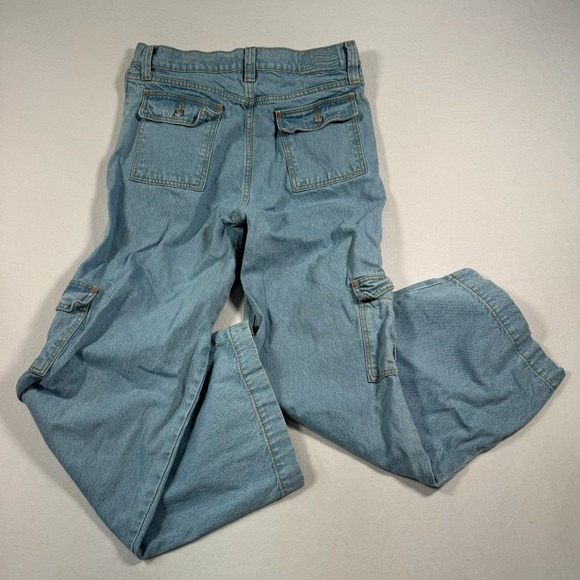 Revice Denim Wide Leg Baggy Jeans Womens Size 32 Light Blue High Rise - Picture 3 of 14